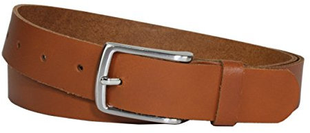 Vascavi Ledergürtel echt Leder, 3 cm breit und ca. 0.25 cm stark, Gürtel, Anzugsgürtel, Hüftgürtel, Jeansgürtel, Made in Germany (90 cm Gesamtlänge 100 cm, Cognac)