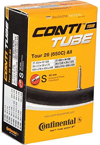 Continental Luftschlauch - Fahrrad Tour 26 Fahrradschlauch, Schwarz (Schwarz 0181521), S 42mm