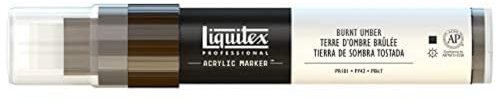 Liquitex 4610128 Professional Paint Marker, Acrylmarker mit hochpigmentierte Acrylfarbe auf Wasserbasis für den Innenbereich & Außenbereich, breite Spitze - Umbra Gebrannt