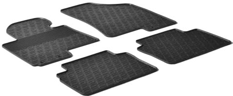 Gledring Satz Gummimatten kompatibel mit Hyundai ix35 / Kia Sportage 5 türer 2010-2016 (G Profil 4-teilig + Montage-clips), Schwarz