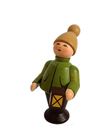 Rudolphs Schatzkiste Miniaturfigur Laternenkind bunt Höhe=6cm NEU Seiffen Erzgebirge Dekoration Holzfiguren Weihnachten Fensterschmuck Spielzeug Deko Weihnachtsfigur