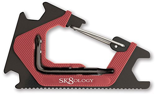Sk8ology Carabiner Skate Tool 2.0 Black Red by Sk8ology