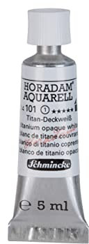 Schmincke – HORADAM® AQUARELL - feinste Künstler-Aquarellfarben, Titan-Deckweiß - 5 ml