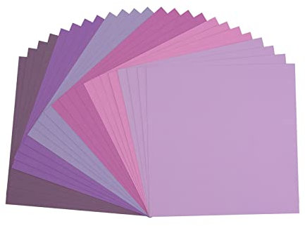 Florence Carta per Scrapbooking, 216 g, 30,5 x 30,5 cm, Confezione da 24 Fogli, Colore: Viola, 30.5x30.5x0.7 cm