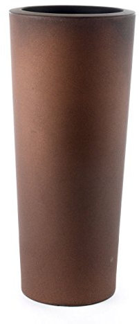 Teraplast Schio Cono 90cm Blumenkasten, 100% Kunststoff, Bronze, 90 cm