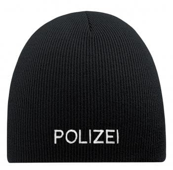 Beanie-Mütze Polizei 55602 schwarz