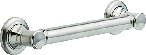 Grab Bar, ADA Compliant Bathroom Shower, Traditional 12 in. x 1-1/4 in. Concealed Screw, Brilliance Stainless Steel