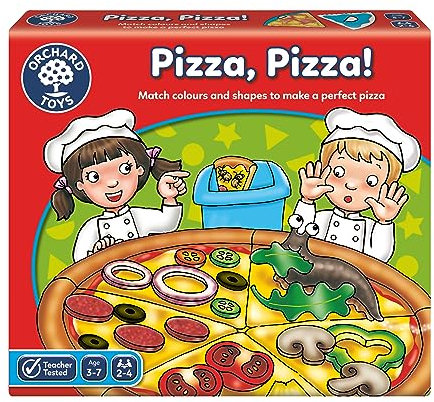 Orchard Toys Pizza, Pizza! Game, Educational Board Game for Preschoolers and Children Age 3-7, Shape and Colour Game, Educational Game Toy