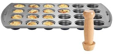 Lakeland Non-Stick Mini Morsel Set – Make 24 Bite-Size Cakes & Canapés Wood Tool For Pastry Pressing