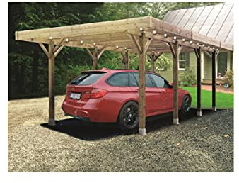 SOLID SUPERIA Carport Bois 500 x 400 x 273 cm S7722
