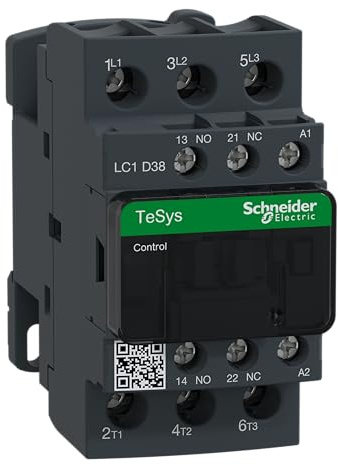 Schneider Electric, TeSys D, LC1D38E7, Contactor - 3P(3 NO) - AC-3-440 V 38 A - 48 V AC 50/60 Hz coil