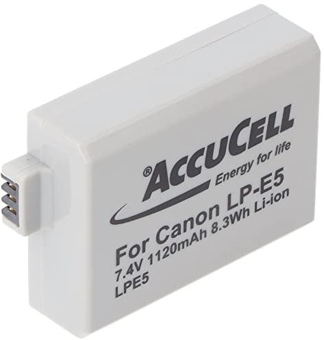 AccuCell Akku kompatibel mit Canon LP-E5, EOS 500D, EOS Rebel T1i