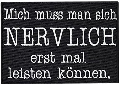 Nervlich leisten können Fanclub Kutte Biker Motorrad Rocker Patches Aufnäher