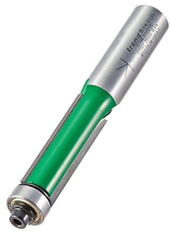 Trend CraftPro Self Guided Trimmer Router Cutter Bit, 1/2 Inch Shank, 12.7mm Cut Diameter & 38mm Cut Length, Tungsten Carbide Tipped, C196X1/2TC