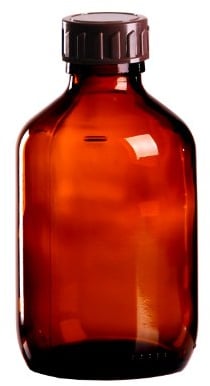 50 x Braunglasflasche 200ml / Medizinflasche inkl. Standard-Schraubverschluss braun DIN 28