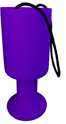 Round Handheld Plastic Charity Collection Box - Purple