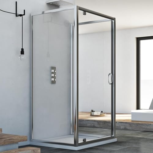 Sintesi Trio 1 Tür 3-seitige Duschkabine 90x90x90 ÖF. 90 CM H185 Klarglas