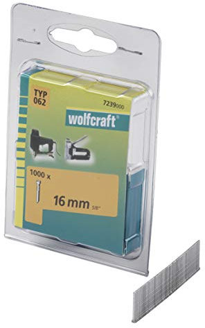 wolfcraft 1.000 Tackernägel I 7239000 I Typ 062, Höhe 16mm