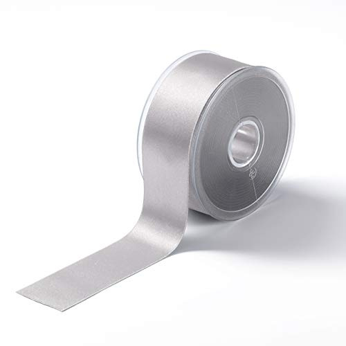 Prym Satin Ribbon 38 mm Silver, 100% Polyester