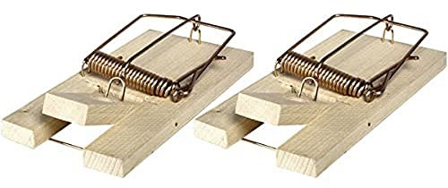 Swissinno Solution Classic Mausefalle Classic aus Holz 2 Stück, Beige, 18 x 10 x 2.5 cm