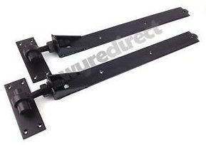 Wyre Direct Adjustable Gate Hinges for Garden Shed, Wooden Garden Shed - Heavy Duty Gate Hinges, Door Hinges, Black Hinges, Hook and Band Gate Hinges, Gate Hook, Hinges for Wood - 1Pair, 900mm (36)