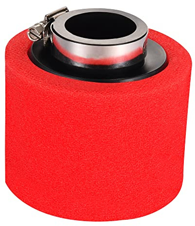 GOOFIT Filtro Aria Spugna Moto 39mm Verticale Universale Pit Bike sostituzione per 49cc 50cc 70cc 90cc 110cc 125cc Motocross Pocket Bike Scooter Quad Rosso