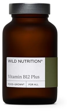 WILD NUTRITION Food-Grown® Vitamin B12 Plus | Vitamin B12 Supplement with Beetroot Powder to Support Nervous System, Energy Levels & Energy Metabolism | 30 Capsules
