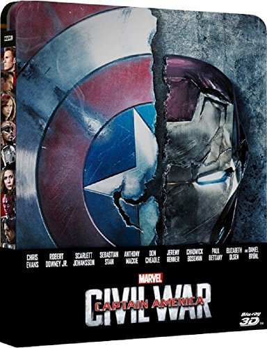 Captain America: Civil War 2016 Blu-ray 3D + 2D Blu-Ray Steelbook Exclusive Limited Edition + Gift Steelbook's™ foil Region free