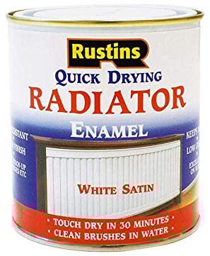 Rustins Quick Dry Radiator Enamel Satin White 250ml