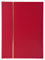 Exacompta 26133E Premium Briefmarken-Sammel-Album Classic mit 16 schwarzen Seiten Einsteckbuch aus Halbleder für Ihr Hobby Briefmarkenalbum rot