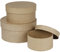 Creativ 263700 Pappmaché-Boxen, rund, 10 + 13 + 16 cm, Braun, 3 Stück