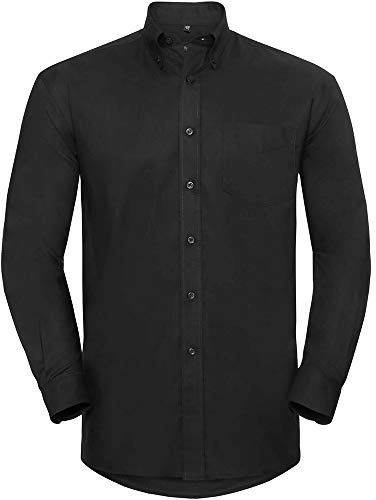 Russell Collection Mens Long Sleeve Easy Care Oxford Shirt