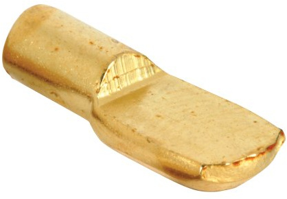 prime-line Produkte U 10165 Regal Unterstützung Peg, 5 mm, Messing vergoldet Metall, (8 Stück)