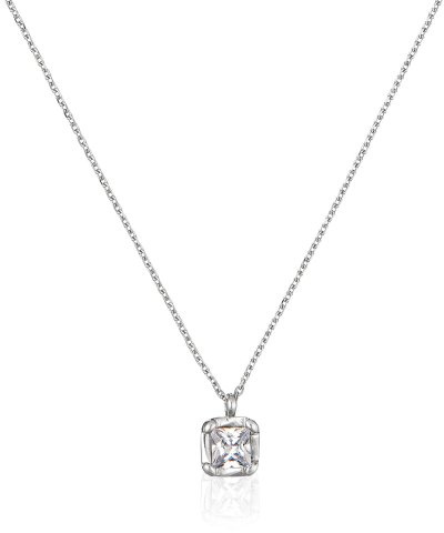 Orphelia ZK-2766 Women's Necklace 925 Sterling Silver with White Zirconia, Sterling Silver, Cubic Zirconia
