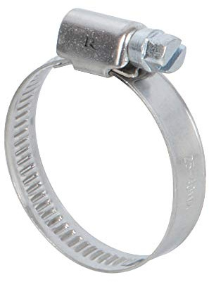 RIBILAND Hantelscheibe Schlauchschelle Edelstahl Silber 32 bis 50 mm 2-teilig