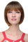 WIG ME UP - 703-2T114 Sexy Bob, Perücke, gerader Pony, Schwarz-Braun-Mix, Schwarzbraun und Hell-Rostbraun gesträhnt mit hell-rostbraunen Spitzen