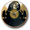 DISC'O'Clock Shallplattenuhr Bob Gold - Lautlos Wanduhr, einfach aufzuhängen. 100% Made in Italy Handwerkliches Produkt