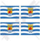Provinz Zeeland Flagge Niederlande, Zealand Nederland (Dutch 5,1 cm (50 mm) Vinyl bumper-helmet Sticker, Aufkleber X4