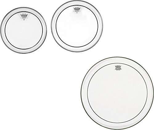 Remo PP-1470-PS Pinstripe Clear Tom Drumhead Pack - 10, 12 & 16