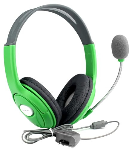 OSTENT Cuffia auricolare microfono compatibile per Microsoft Xbox 360 Live Game colore nero