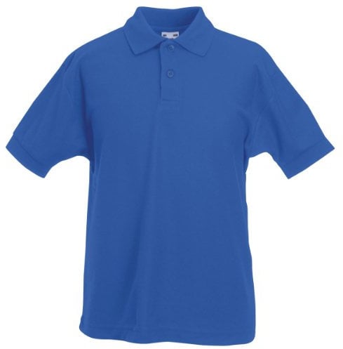 Fruit Of The Loom Kids Short Sleeve Polo Shirt - Blue - 164 cm