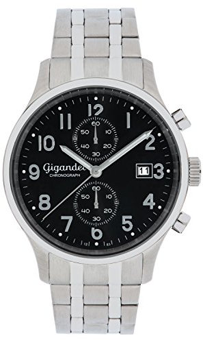 Gigandet Herren-Armbanduhr Chronograph Quarz Analog mit Edelstahlarmband Skyscraper G49-006