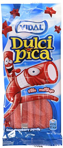 Vidal Dulcipica Fresa Golosina - Paquete de 14 x 100 gr - Total: 1400 gr