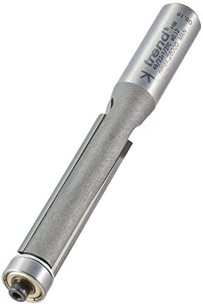 Trend Professional Guided Trimmer, 1/2 Inch Shank, 12.7mm Cut Diameter, 50mm Cut Length, Tungsten Carbide Tipped, 46/23X1/2TC