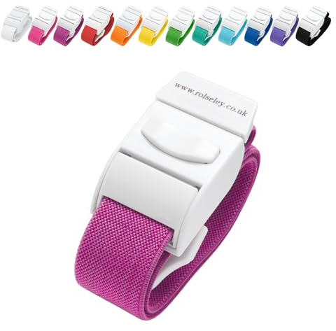 ROLSELEY Quality Medical Tourniquet with Quick Release Buckle and Latex Free Polyester Elastic Band for NHS Nurse, Midwife, A&E, Paramedic, Phlebotomist, Medical Student and Doctor (Purple)
