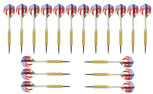 Wagner Automaten Dartpfeile mit Stahlspitzen, Steeldarts (18 Stück, 19 Gramm)
