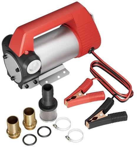 Wiltec Pompa autoadescante per trasferimento diesel gasolio 12V / 160W 40 l/min