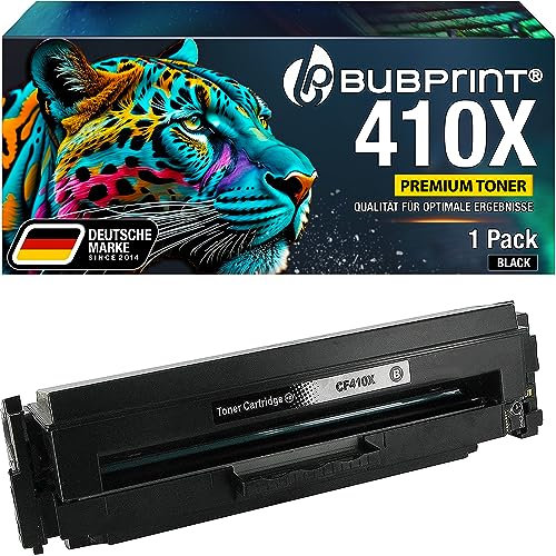 Bubprint Toner kompatibel als Ersatz für HP 410A CF410A 410X CF410X für Color Laserjet Pro MFP M477fdw M377dw M477fdn M477fnw m452dn M452nw m452dw m452 M477 M377 Schwarz