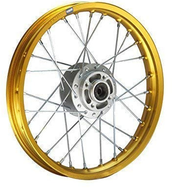 HMParts Pit Bike/Dirt Bike/Cross - Alu - Felge Eloxiert 14 vorne GOLD