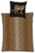 Riyashop Bettwäsche Garnitur Bettbezug Microfaser 135x200 Leopard Afrika schwarz Braun